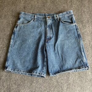 Rustler Mens Blue Denim Shorts Medium Wash 100% Cotton 89651DF Size 38